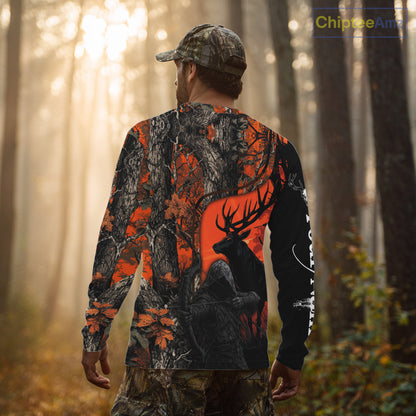 Deer Hunting Orange Camo Customize All Over Printed Shirts For Deer Hunters – NHT07