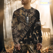 Load image into Gallery viewer, Deer Hunting Custom Name Camo Shirt, Hunting Gift For Men, Camouflage Deer Shirts NHT10