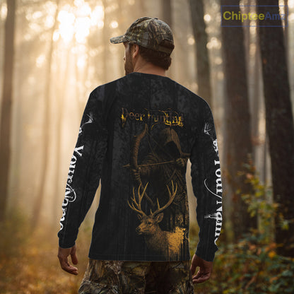 Best Deer Hunting Shirt Black Camo Grim Reaper Custom Name Best Gift Ideas For Hunter NHT20