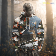 Load image into Gallery viewer, Best Custom Name Hunting Deer 3D Shirt With All Over Whitetail Deer Print And Camouflage NHT70