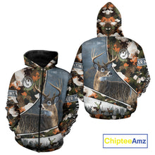 Load image into Gallery viewer, Best Custom Name Hunting Deer 3D Shirt With All Over Whitetail Deer Print And Camouflage NHT70