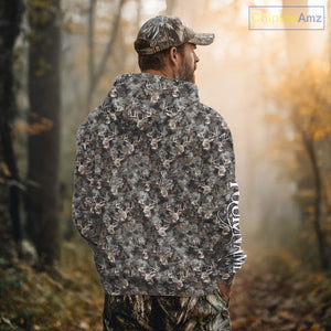 Beautiful Deer Hunting Shirt Pattern Deer Camo Custom Name 3D All Over Printed Hunting Gift NHT90