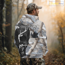 Load image into Gallery viewer, Snow Deer Hunting Shirt Deer Skull Camo Full Printing Custom Name For Deer Hunters, Best Hunting Gifts NHT21