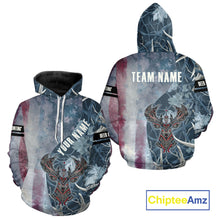 Load image into Gallery viewer, Best Deer Hunting Shirt with US Flag Deer Camo for Hunters, Perfect Hunter Gifts NHT22