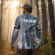 Load image into Gallery viewer, Best Deer Hunting Shirt with US Flag Deer Camo for Hunters, Perfect Hunter Gifts NHT22
