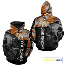 Load image into Gallery viewer, Custom Black Orange Forest Camo Deer Hunting Shirt For Men | 3D Full Print Hunting Clothes NHT58