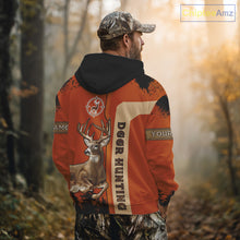 Load image into Gallery viewer, Custom Orange Whitetail Deer Hunting 3D Shirt With Name Print For Hunters, Hunting Gift NHT69