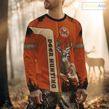 Load image into Gallery viewer, Custom Orange Whitetail Deer Hunting 3D Shirt With Name Print For Hunters, Hunting Gift NHT69