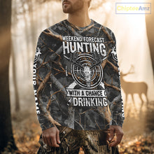 Load image into Gallery viewer, Deer Hunting Grey Camo 3D Shirts with Antler Skull Graphic, Funny Hunting Outfit for Hunters NBT71