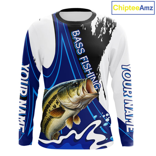 Bass Fishing Jersey Personalized Name Fishing Shirt, Angler Tournament Fishing Apparel NHT867