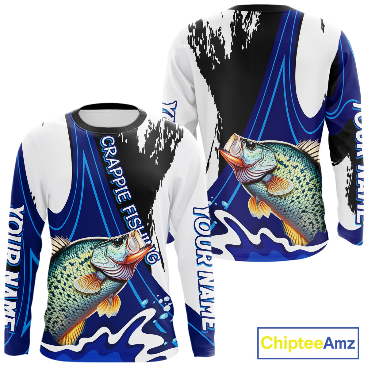 Crappie Fishing Jersey Personalized Name Fishing Shirt, Angler Tournament Fishing Apparel NHT868