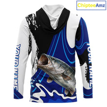 Load image into Gallery viewer, Catfish Fishing Jersey Personalized Name Hooded Fishing Shirt, Angler Tournament Fishing Apparel NHT869