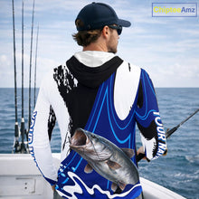 Load image into Gallery viewer, Catfish Fishing Jersey Personalized Name Hooded Fishing Shirt, Angler Tournament Fishing Apparel NHT869