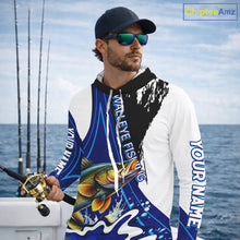 Load image into Gallery viewer, Walleye Fishing Jersey Personalized Name Hooded Fishing Shirt, Angler Tournament Fishing Apparel NHT871