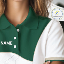 Load image into Gallery viewer, Green White Golf Ball Womens Golf Polo Shirts Custom Golf Clothing For Ladies NHT883
