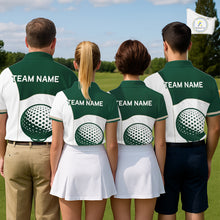 Load image into Gallery viewer, Green White Golf Ball Womens Golf Polo Shirts Custom Golf Clothing For Ladies NHT883