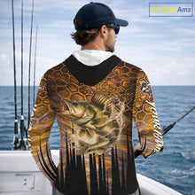 Load image into Gallery viewer, Custom Walleye Long Sleeve Tournament Camo Fishing Shirts, Walleye Fishing Jerseys NHT410