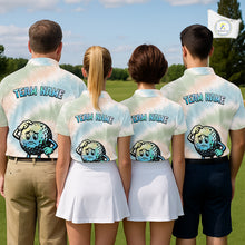 Load image into Gallery viewer, Funny Tie Dye Golf Team Polo Shirt – Cartoon Golf Ball Golfer Shirt, Personalized Golf Family Team Shirt NHT741