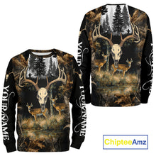 Load image into Gallery viewer, Deer Hunting Gift, Personalized Whitetail Deer Hunting 3D All Over Printed Camo Hoodie NHT361