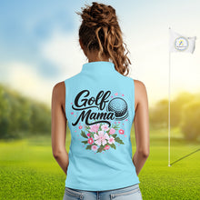 Load image into Gallery viewer, Blue Golf Mama Womens Polo Shirt, Funny Golf Mom Shirt, Mothers Day Gift For Golf Lover Mom, Ladies Golf Polo NHT750