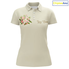 Load image into Gallery viewer, Beige Golf Mama Womens Polo Shirt, Funny Golf Mom Shirt, Mothers Day Gift For Golf Lover Mom, Ladies Golf Polo NHT752