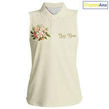 Load image into Gallery viewer, Beige Golf Mama Womens Polo Shirt, Funny Golf Mom Shirt, Mothers Day Gift For Golf Lover Mom, Ladies Golf Polo NHT752