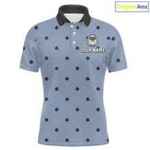 Load image into Gallery viewer, Personalized Mens Golf Jersey Spade Argyle Pattern, Performance Sportswear Golf Polo Shirt NHT755