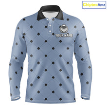 Load image into Gallery viewer, Personalized Mens Golf Jersey Spade Argyle Pattern, Performance Sportswear Golf Polo Shirt NHT755
