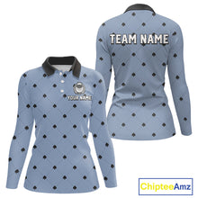 Load image into Gallery viewer, Personalized Womens Golf Jersey Spade Argyle Pattern, Performance Sportswear Golf Polo Shirt NHT755