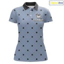 Load image into Gallery viewer, Personalized Womens Golf Jersey Spade Argyle Pattern, Performance Sportswear Golf Polo Shirt NHT755