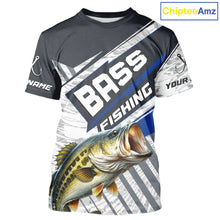 Load image into Gallery viewer, Personalized Bass Fishing Jerseys For Fishing Team, Largemouth Bass Short Sleeve Fishing T-Shirt NHT918