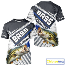 Load image into Gallery viewer, Personalized Bass Fishing Jerseys For Fishing Team, Largemouth Bass Short Sleeve Fishing T-Shirt NHT918