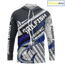 Load image into Gallery viewer, Personalized Sailfish Fishing Jerseys For Fishing Team, Sailfish Hooded Fishing Shirt Long Sleeve NHT920