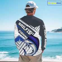 Load image into Gallery viewer, Personalized Sailfish Fishing Jerseys For Fishing Team, Sailfish Fishing Shirts Long Sleeve NHT920