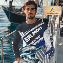Load image into Gallery viewer, Personalized Chinook Salmon Fishing Jerseys For Fishing Team, Salmon Fishing Shirts Long Sleeve NHT921