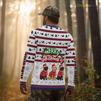 Custom Merry Christmas Shirt – Personalized Duck Hunting Christmas Shirt with Custom Name NHT309