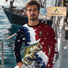 Load image into Gallery viewer, Personalized Texas Flag Bass Fishing Shirt Jerseys, Texas Bass Fishing Shirts Long Sleeve For Men NHT758