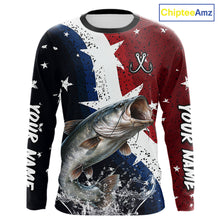 Load image into Gallery viewer, Personalized Texas Flag Catfish Fishing Shirt Jerseys, Texas Catfish Fishing Shirts Long Sleeve For Men NHT760