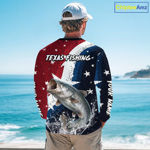 Load image into Gallery viewer, Personalized Texas Flag Catfish Fishing Shirt Jerseys, Texas Catfish Fishing Shirts Long Sleeve For Men NHT760