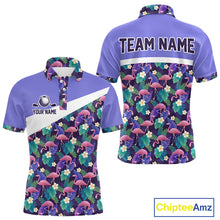 Load image into Gallery viewer, Purple Flamingo Tropical Pattern Golf Polo Shirt Custom Golf Shirts For Mens NHT584