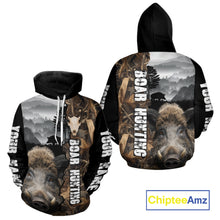 Load image into Gallery viewer, Wild Boar Hunting Camo Custom Name Shirts, Personalized Boar Hunting Clothes NHT324