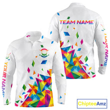Load image into Gallery viewer, Custom Name Mens Golf Polo Jerseys – Breathable Colorful Geometric Athletic Shirt NHT839