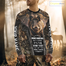 Load image into Gallery viewer, Personalized Wild Boar Hunting Shirt Camouflage Custom Name Hunting Clothes For Hunters NHT177