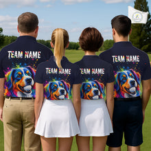 Load image into Gallery viewer, Personalized Australian Shepherd Mens Golf Polo Shirt - Custom Dog Lover Team Name Jersey NHT1011
