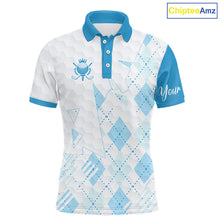 Load image into Gallery viewer, Personalized Golf Shirt Argyle Style – Custom Name Polo, Gift For Dad, Golfer Gift Idea NHT671