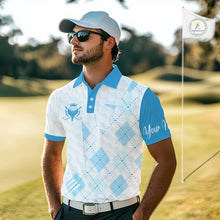 Load image into Gallery viewer, Personalized Golf Shirt Argyle Style – Custom Name Polo, Gift For Dad, Golfer Gift Idea NHT671