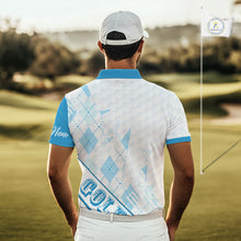 Load image into Gallery viewer, Personalized Golf Shirt Argyle Style – Custom Name Polo, Gift For Dad, Golfer Gift Idea NHT671