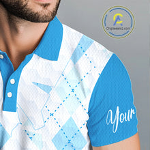 Load image into Gallery viewer, Personalized Golf Shirt Argyle Style – Custom Name Polo, Gift For Dad, Golfer Gift Idea NHT671