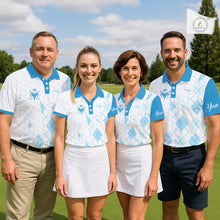 Load image into Gallery viewer, Personalized Golf Shirt Argyle Style – Custom Name Polo, Gift For Dad, Golfer Gift Idea NHT671