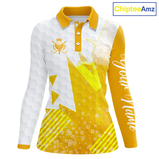 Personalized Womens Golf Shirt Beer Style – Custom Name Polo, Gift For Mom, Golfer Gift Idea NHT672